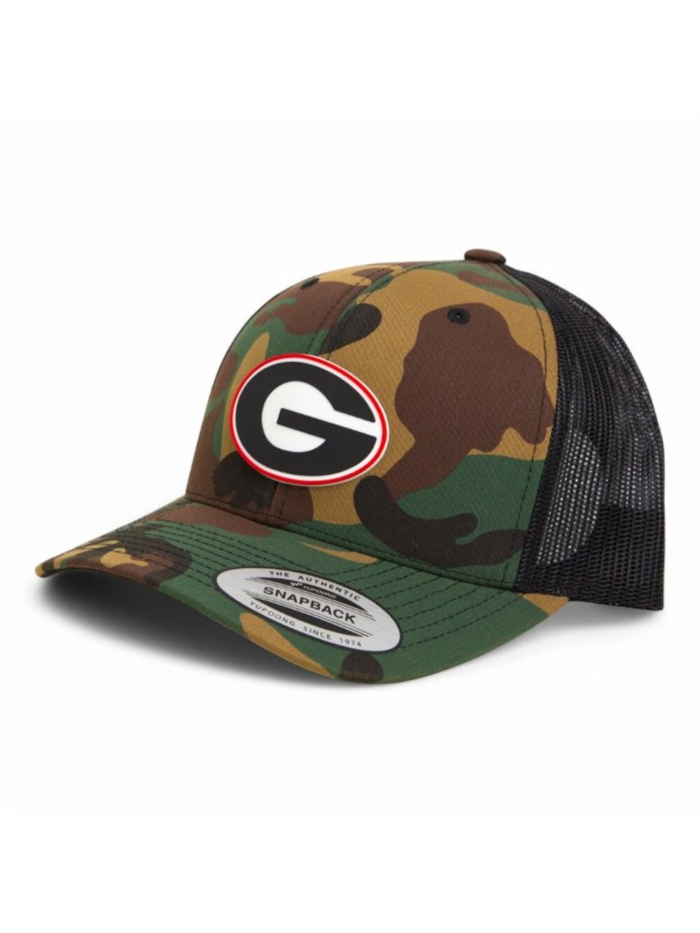 Georgia Bulldogs Power G 3D YP Snapback Trucker Hat- Army Camo/ Black